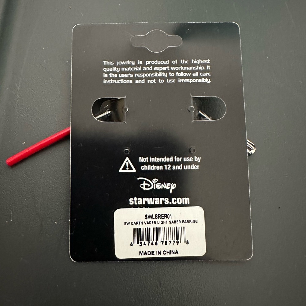 Disney Star Wars Red and Silver Earrings - Picture 2 of 3
